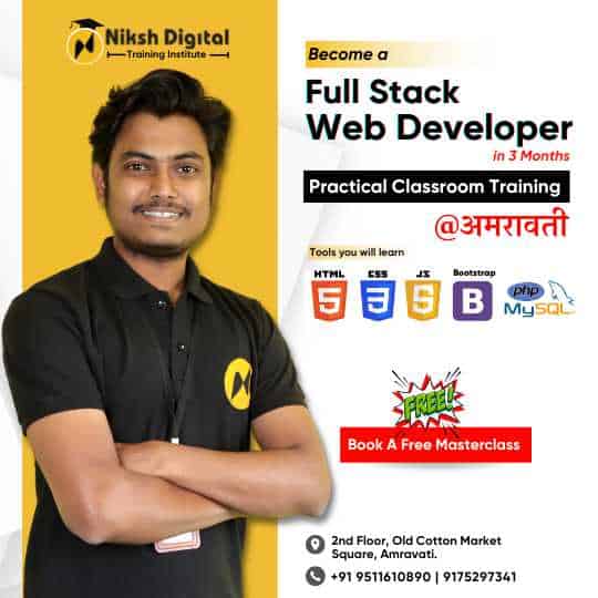 Full Stack Website Development in amravati by niksh digital institute