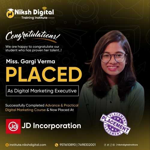 Placed Digital Marketing Student